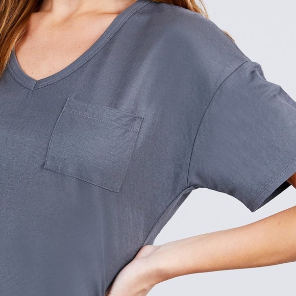 NEW Slate Gray Oversized Tee - Picture 3 of 6